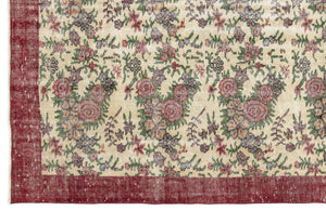 Naturel Over Dyed Vintage Rug 6'2'' x 9'8'' ft 188 x 295 cm