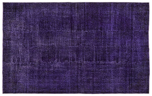 Purple Over Dyed Vintage Rug 5'5'' x 8'10'' ft 166 x 270 cm