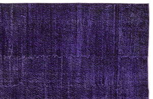 Purple Over Dyed Vintage Rug 5'5'' x 8'10'' ft 166 x 270 cm