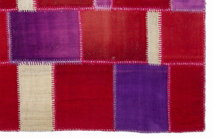 Mixed Over Dyed Kilim Patchwork Unique Rug 5'3'' x 7'7'' ft 160 x 230 cm