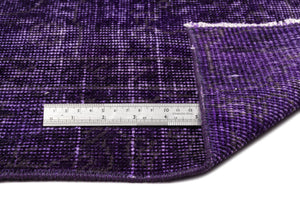 Purple Over Dyed Vintage Rug 5'3'' x 8'4'' ft 160 x 255 cm