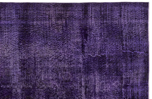 Purple Over Dyed Vintage Rug 5'3'' x 8'4'' ft 160 x 255 cm