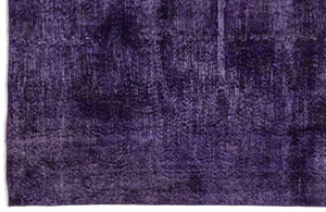 Purple Over Dyed Vintage Rug 5'3'' x 8'4'' ft 160 x 255 cm