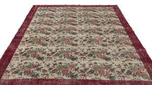 Retro Over Dyed Vintage Rug 6'9'' x 9'6'' ft 205 x 290 cm