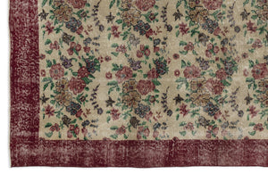 Retro Over Dyed Vintage Rug 6'9'' x 9'6'' ft 205 x 290 cm