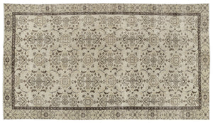Naturel Over Dyed Vintage Rug 5'2'' x 9'2'' ft 157 x 279 cm