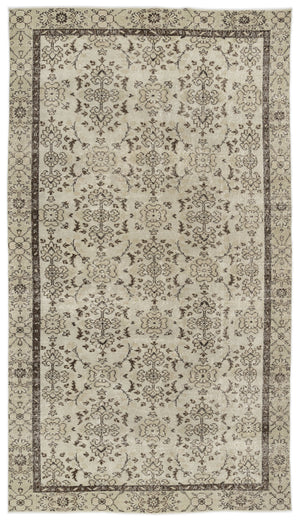 Naturel Over Dyed Vintage Rug 5'2'' x 9'2'' ft 157 x 279 cm