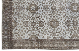 Blue Over Dyed Vintage Rug 5'2'' x 9'4'' ft 158 x 284 cm