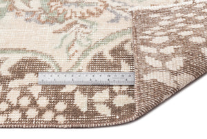 Beige Over Dyed Vintage Rug 5'9'' x 8'7'' ft 176 x 262 cm