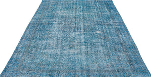 Turquoise Over Dyed Vintage Rug 5'11'' x 9'9'' ft 180 x 296 cm