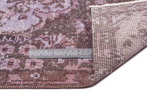 Purple Over Dyed Vintage Rug 5'3'' x 9'9'' ft 161 x 298 cm