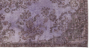 Purple Over Dyed Vintage Rug 5'3'' x 9'9'' ft 161 x 298 cm