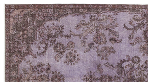 Purple Over Dyed Vintage Rug 5'3'' x 9'9'' ft 161 x 298 cm