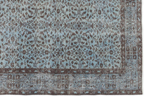 Blue Over Dyed Vintage Rug 5'6'' x 8'4'' ft 167 x 253 cm