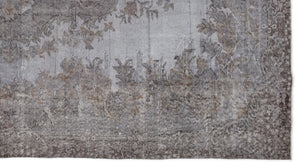 Blue Over Dyed Vintage Rug 5'6'' x 9'11'' ft 168 x 303 cm