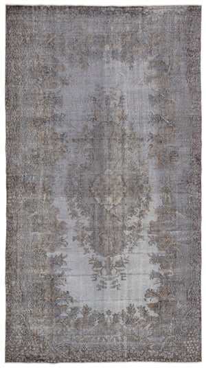 Blue Over Dyed Vintage Rug 5'6'' x 9'11'' ft 168 x 303 cm