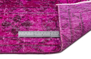 Fuchsia Over Dyed Vintage Rug 6'3'' x 9'7'' ft 191 x 292 cm