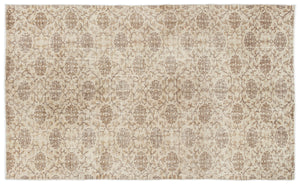 Beige Over Dyed Vintage Rug 4'9'' x 7'10'' ft 145 x 238 cm
