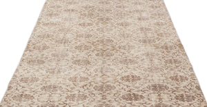 Beige Over Dyed Vintage Rug 4'9'' x 7'10'' ft 145 x 238 cm