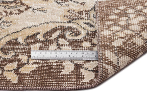 Beige Over Dyed Vintage Rug 5'8'' x 9'5'' ft 173 x 288 cm