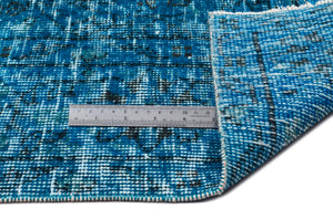 Turquoise Over Dyed Vintage Rug 6'0'' x 9'12'' ft 183 x 304 cm