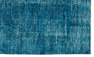 Turquoise Over Dyed Vintage Rug 6'0'' x 9'12'' ft 183 x 304 cm