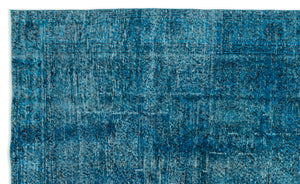 Turquoise Over Dyed Vintage Rug 6'0'' x 9'12'' ft 183 x 304 cm