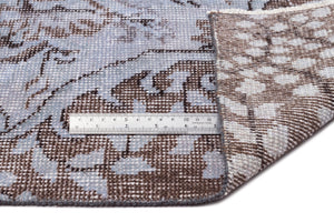 Blue Over Dyed Vintage Rug 5'9'' x 9'5'' ft 176 x 287 cm