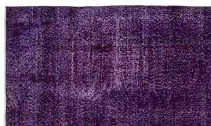 Purple Over Dyed Vintage Rug 5'9'' x 9'11'' ft 175 x 301 cm