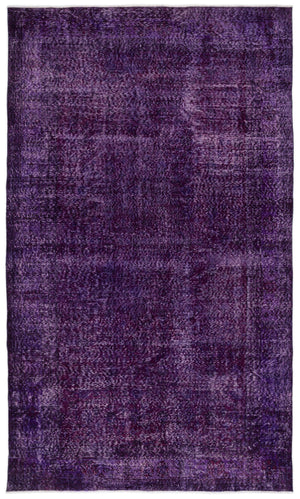 Purple Over Dyed Vintage Rug 5'9'' x 9'11'' ft 175 x 301 cm