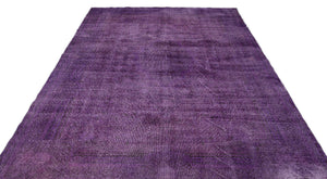 Purple Over Dyed Vintage Rug 6'7'' x 11'3'' ft 200 x 343 cm