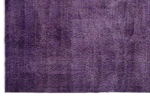 Purple Over Dyed Vintage Rug 6'7'' x 11'3'' ft 200 x 343 cm