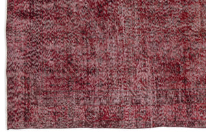 Red Over Dyed Vintage Rug 7'0'' x 10'2'' ft 214 x 310 cm