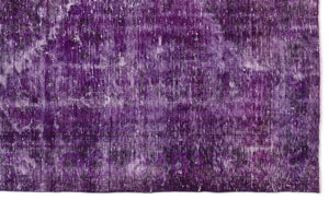 Purple Over Dyed Vintage Rug 5'10'' x 9'9'' ft 178 x 298 cm
