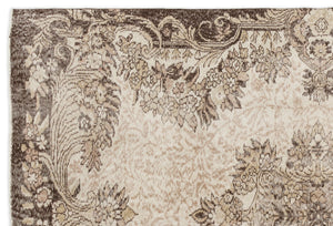 Naturel Over Dyed Vintage Rug 5'9'' x 8'4'' ft 175 x 255 cm