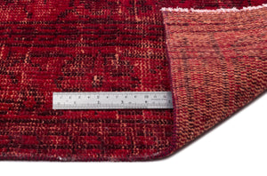 Red Over Dyed Vintage Rug 5'9'' x 9'12'' ft 175 x 304 cm