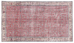 Naturel Over Dyed Vintage Rug 5'3'' x 9'1'' ft 161 x 276 cm