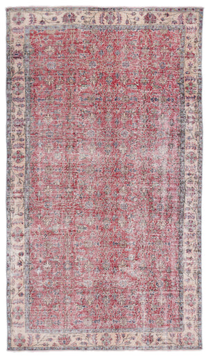 Naturel Over Dyed Vintage Rug 5'3'' x 9'1'' ft 161 x 276 cm