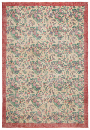 Naturel Over Dyed Vintage Rug 7'1'' x 10'2'' ft 215 x 311 cm