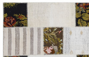 Karabakh Over Dyed Kilim Patchwork Unique Rug 5'3'' x 7'7'' ft 160 x 230 cm