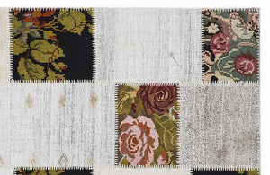 Karabakh Over Dyed Kilim Patchwork Unique Rug 5'3'' x 7'7'' ft 160 x 230 cm