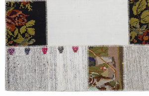 Karabakh Over Dyed Kilim Patchwork Unique Rug 5'3'' x 7'7'' ft 160 x 230 cm