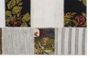 Karabakh Over Dyed Kilim Patchwork Unique Rug 5'3'' x 7'7'' ft 160 x 230 cm