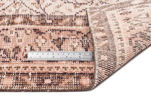 Beige Over Dyed Vintage Rug 5'3'' x 8'10'' ft 161 x 270 cm