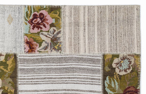 Karabakh Over Dyed Kilim Patchwork Unique Rug 5'3'' x 7'7'' ft 160 x 230 cm