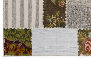 Karabakh Over Dyed Kilim Patchwork Unique Rug 5'3'' x 7'7'' ft 160 x 230 cm