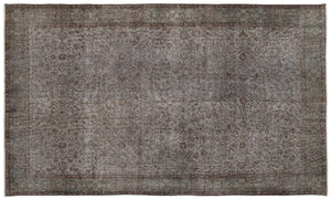 Gray Over Dyed Vintage Rug 5'9'' x 9'7'' ft 174 x 292 cm