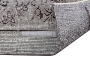 Gray Over Dyed Vintage Rug 5'11'' x 9'3'' ft 181 x 283 cm