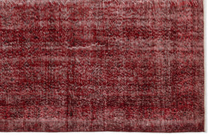 Red Over Dyed Vintage Rug 6'10'' x 10'4'' ft 208 x 316 cm