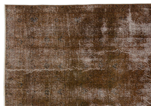 Brown Over Dyed Vintage Rug 7'0'' x 10'0'' ft 214 x 306 cm